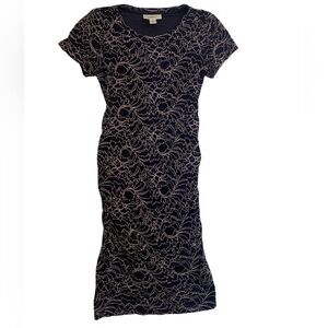 Motherhood Maternity Dress Sz Medium Sparkly Party Dress Blue Silver